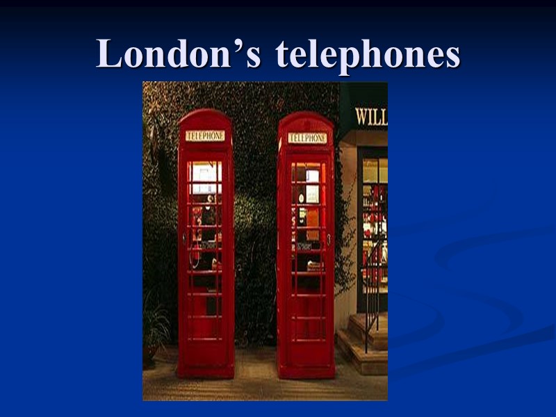 London’s telephones